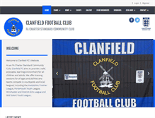 Tablet Screenshot of clanfieldfc.com